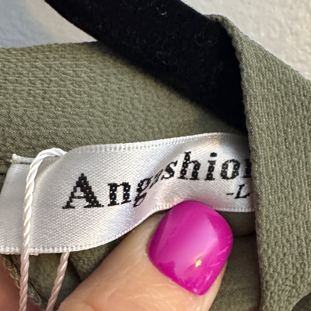 Olive Green Women's Top - Picture 5 of 5